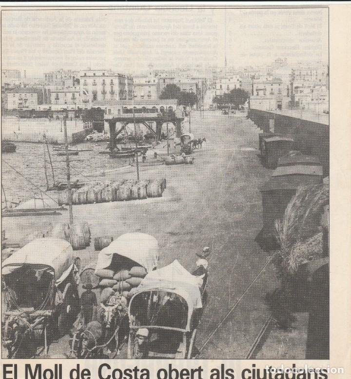 Sammelleidenschaft Andere Papierartikel: TARRAGONA - MOLL DE LLEVANT  AL FINAL DELS ANYS 1800 - CARROS - FOTO RECORTADA REVISTA O DIARIO -