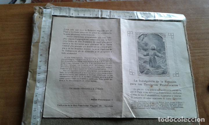 Otros Art&iacute;culos de Coleccionismo en Papel: DIPTICO - LA INDULGENCIA DE LA ESTACION PARA LOS TERCIARIOS FRANCISCANOS