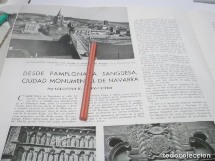Otros Art&iacute;culos de Coleccionismo en Papel: RECORTE A&Ntilde;OS 50/60 - DESDE PAMPLONA A SANG&Uuml;ESA,CIUDAD MONUMENTAL DE NAVARRA.-CELESTINO M. LOPEZ CAST