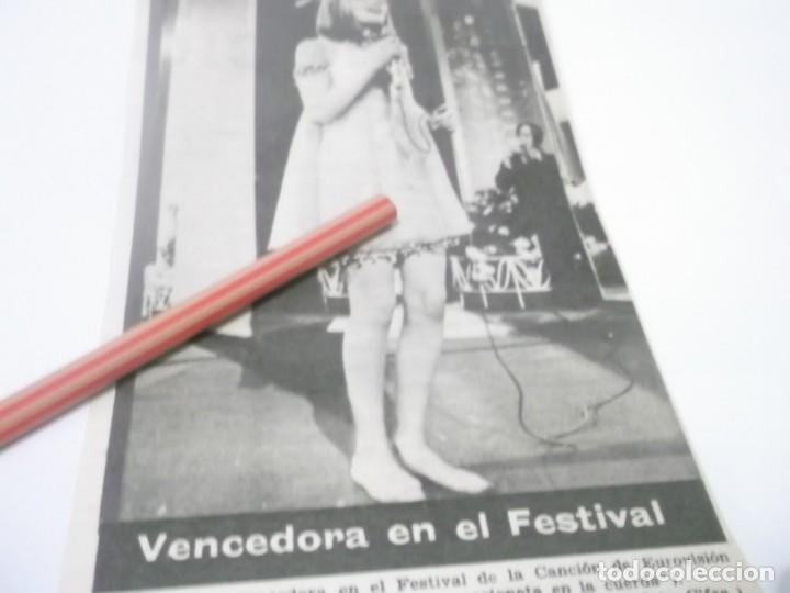 Otros Art&iacute;culos de Coleccionismo en Papel: RECORTE PUBLICIDAD A&Ntilde;OS 50/60 - LA CANTANTE SANDIE SHAW VENCEDORA EN FESTIVAL DE EUROVISI&Oacute;N