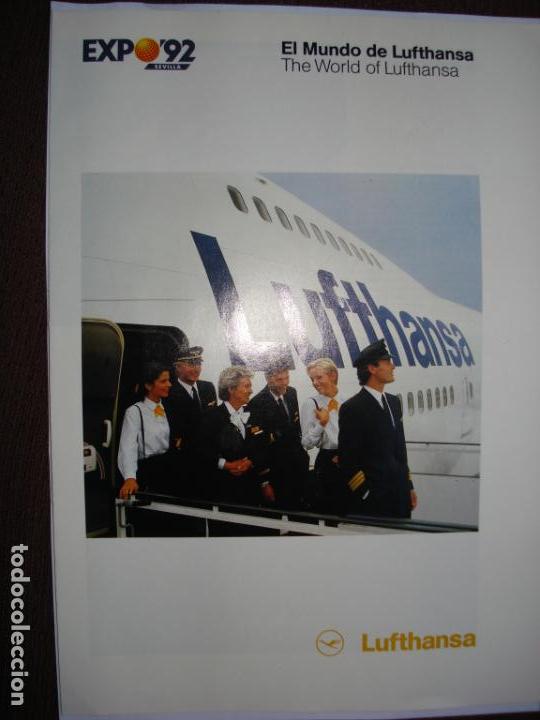 Otros art&iacute;culos de coleccionismo en papel: FOLLETO EL MUNDO DE LUFTHANSA, EXPO 92 SEVILLA