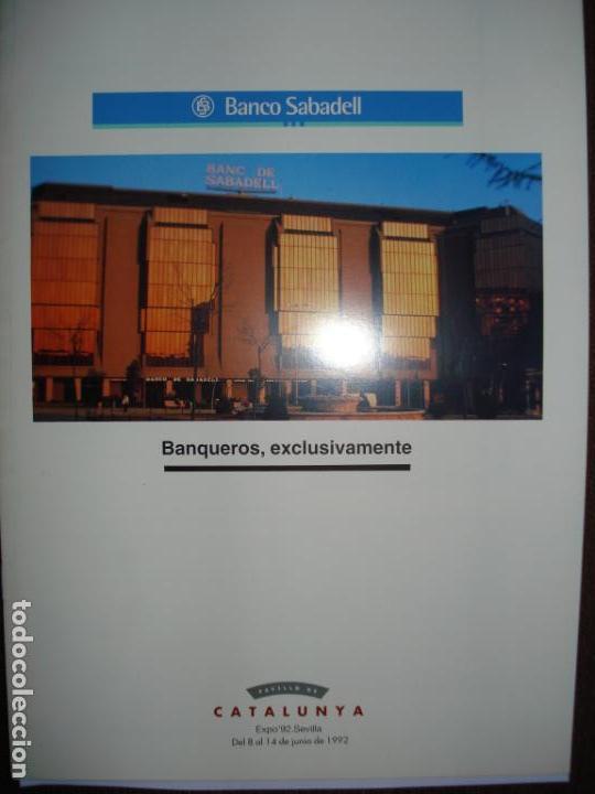 Otros art&iacute;culos de coleccionismo en papel: FOLLETO BANCO SABADELL PABELLON DE CATALU&Ntilde;A, EXPO 92 SEVILLA