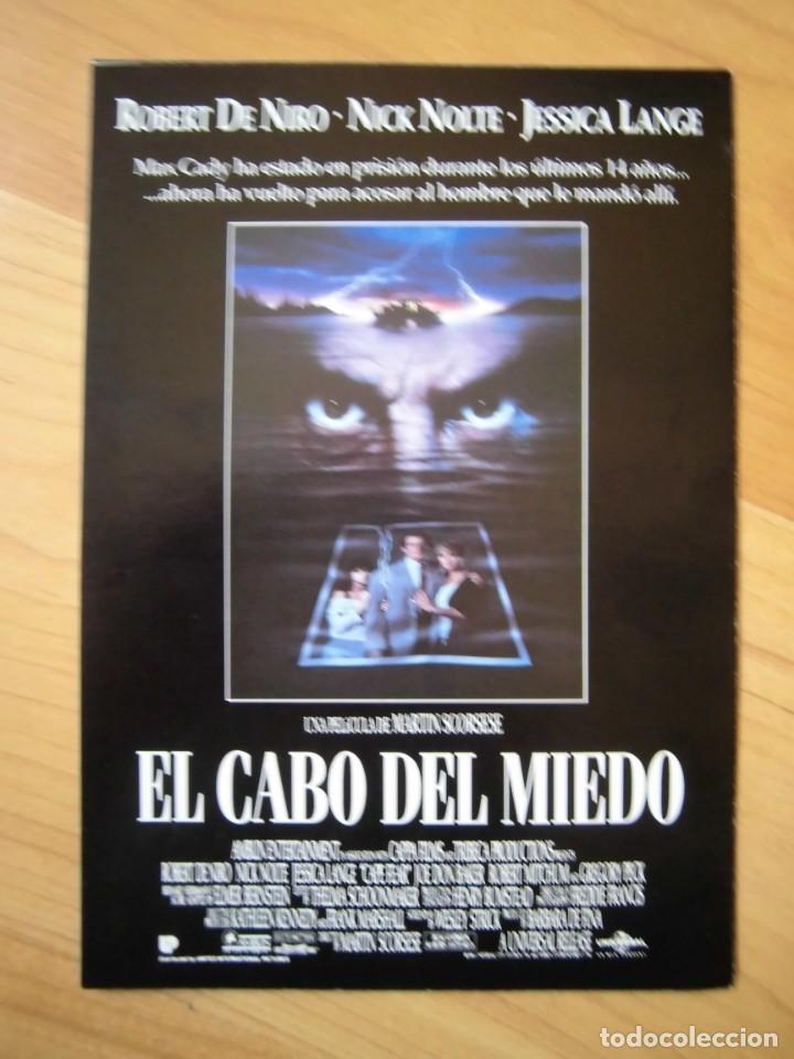 Otros Art&iacute;culos de Coleccionismo en Papel: PROGRAMA DE CINE A&Ntilde;OS 80 - 90 EL CABO DEL MIEDO ROBERT DE NIRO 15 X 21 DOBLE