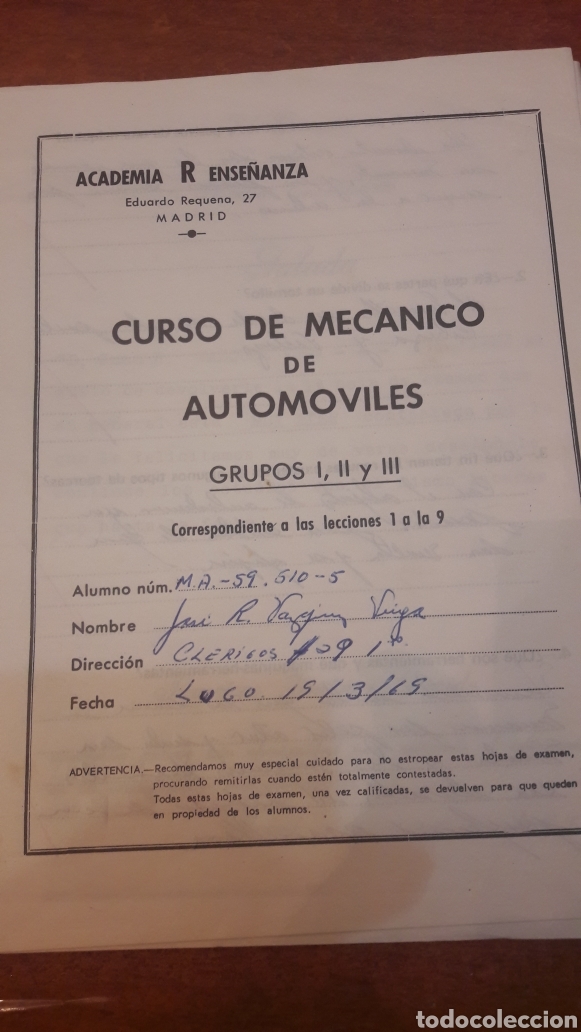 Otros art&iacute;culos de coleccionismo en papel: Academia Ense&ntilde;anza Madrid - Foto 2