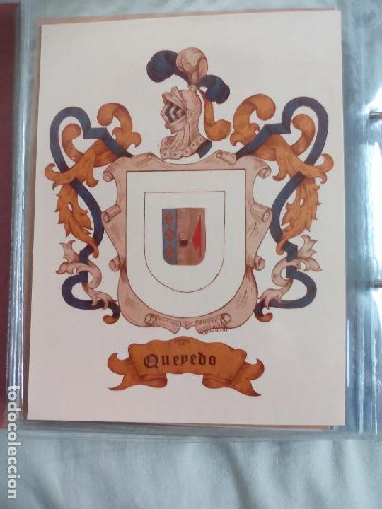 Otros Art&iacute;culos de Coleccionismo en Papel: ESCUDO DE ARMAS. APELLIDO QUEVEDO,  BLASON ESPA&Ntilde;OL, HERALDICA AGAR. ESCUDO. L&Aacute;MINA