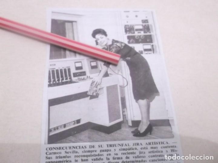 Otros Art&iacute;culos de Coleccionismo en Papel: RECORTE PUBLICIDAD A&Ntilde;OS 50/60 -LA ACTRIZ Y CANTANTE ESPA&Ntilde;OLA CARMEN SEVILLA