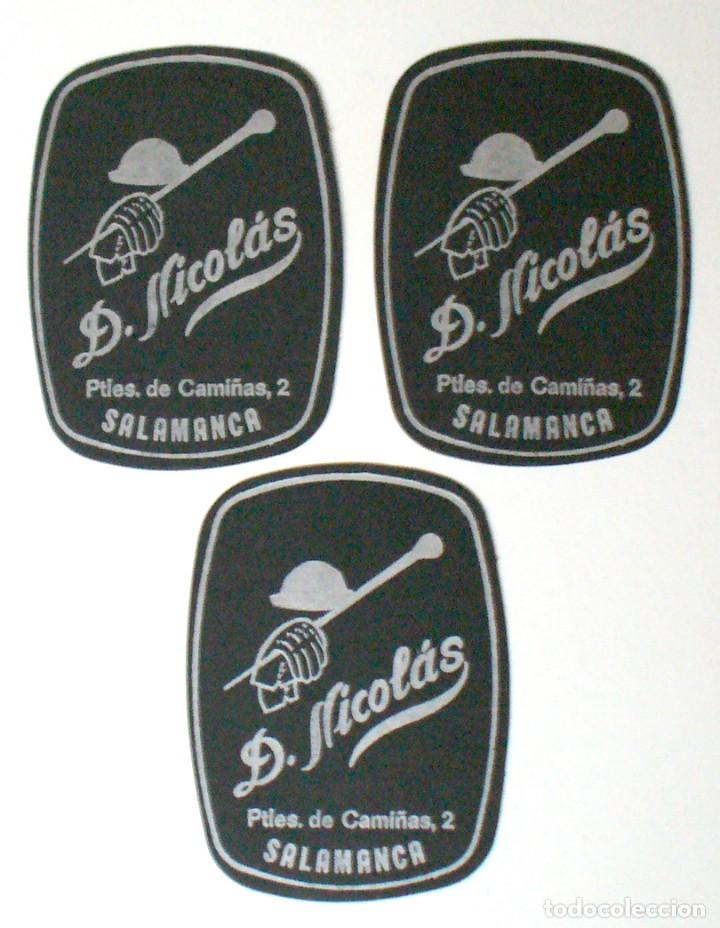 Otros Art&iacute;culos de Coleccionismo en Papel: Posavasos del Bar D. Nicolas.- Salamanca .- a&ntilde;os 80
