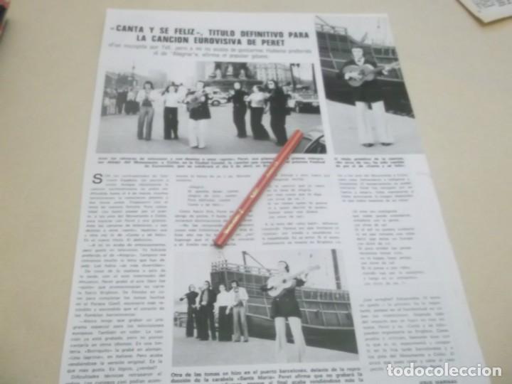 Otros Art&iacute;culos de Coleccionismo en Papel: RECORTE A&Ntilde;OS 70/80 - CANTA Y SE FELIZ CANCI&Oacute;N DE EUROVISI&Oacute;N  CANTADA POR PERET