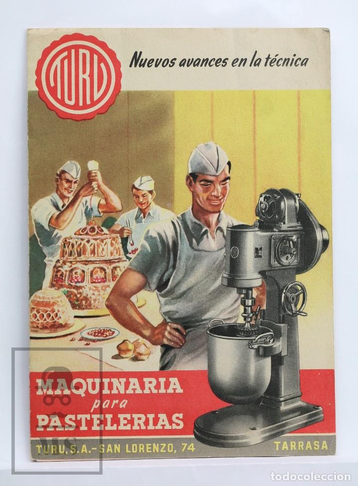 Outros artigos de papel: Folleto Publicitario Ilustrado - Turu, Tarrasa / Terrassa - Maquinaria para Pasteler&iacute;as - A&ntilde;os 60