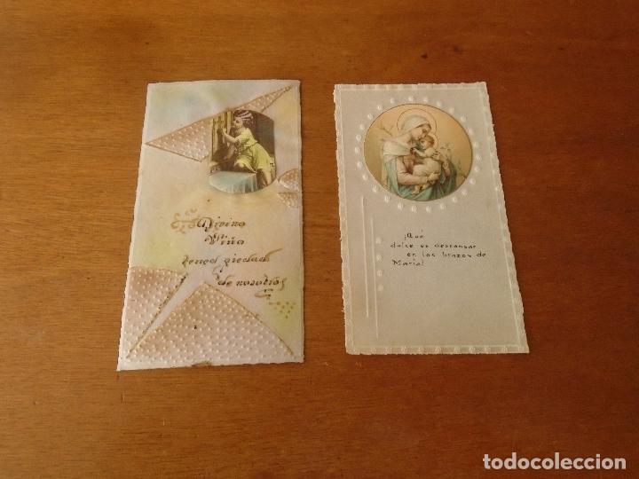 Otros art&iacute;culos de coleccionismo en papel: LOTE DE DOS ANTIGUAS ESTAMPITAS NI&Ntilde;O JES&Uacute;S Y VIRGEN MAR&Iacute;A