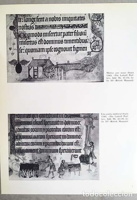 Otros Art&iacute;culos de Coleccionismo en Papel: TRABAJO EN LA EDAD MEDIA s XIV (Molino con nasas, Cocina medieval. Bordado en tejido de lino) (HOJA