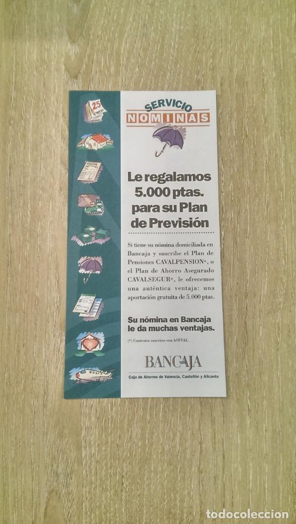 Collectionnisme Papier divers: FOLLETO PUBLICITARIO BANCAJA &laquo;SERVICIO N&Oacute;MINAS&raquo;