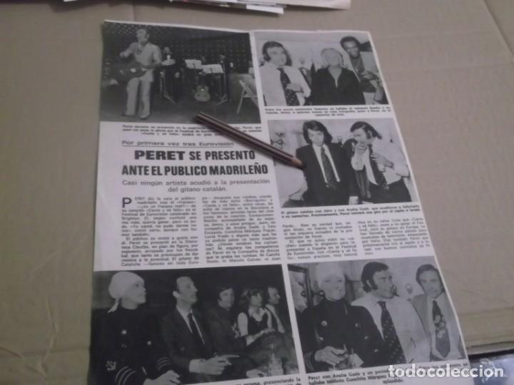 Otros Art&iacute;culos de Coleccionismo en Papel: RECORTE A&Ntilde;OS 70/80 . EL CANTANTE DE RUMBA PERET SE PRESENTA ANTE EL PUBLICO DE MADRID