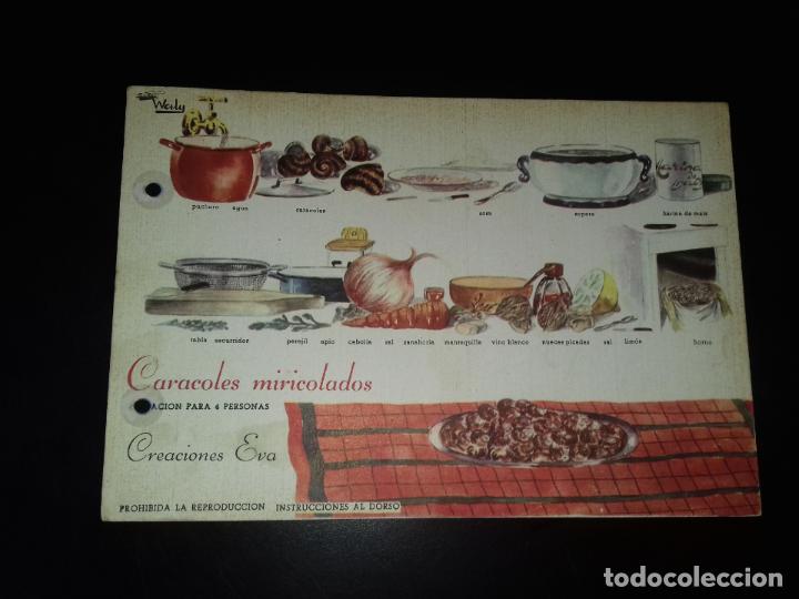 Paper Collecting Others: RECETA COCINA. CREACIONES EVA. CARACOLES MIRICOLADOS.