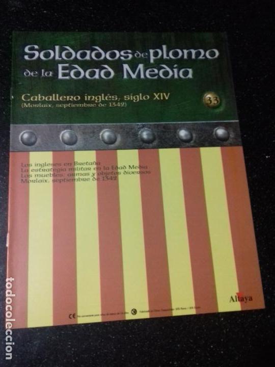 Otros Art&iacute;culos de Coleccionismo en Papel: SOLDADOS DE PLOMO DE LA EDAD MEDIA. CABALLERO INGLES, SIGLO XIV. ALTAYA. N&ordm; 33.