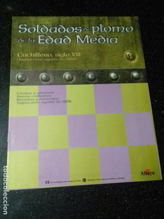 Otros Art&iacute;culos de Coleccionismo en Papel: SOLDADOS DE PLOMO DE LA EDAD MEDIA. CUCHILLERO, SIGLO XIII. ALTAYA. N&ordm; 34.