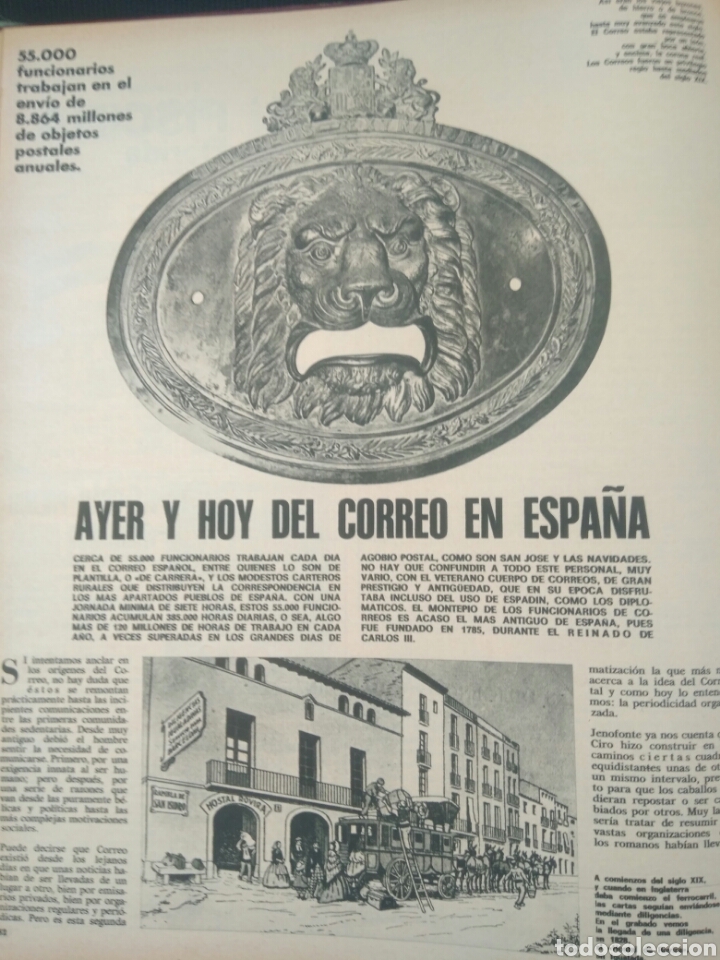 Otros Art&iacute;culos de Coleccionismo en Papel: RECORTE PRENSA A&Ntilde;OS 70 AYER Y HOY DEL CORREOS EN ESPA&Ntilde;A.sg2.53.1