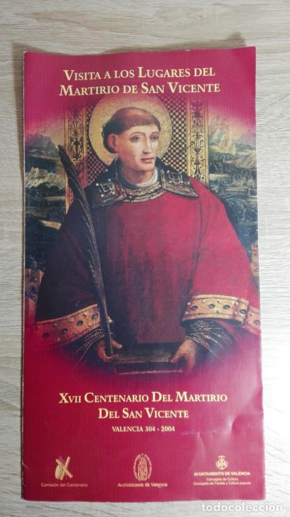 Otros art&iacute;culos de coleccionismo en papel: TRIPTICO DE LA VISITA A LOS LUGARES DEL MARTIRIO DE SAN VICENTE-A&Ntilde;O 2004