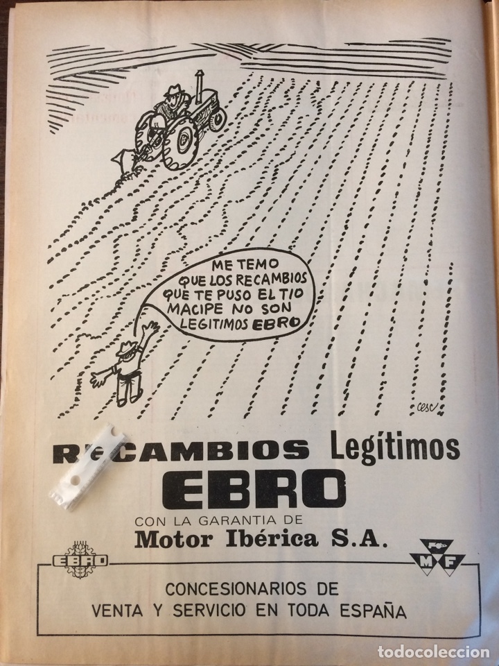 Outros artigos de papel: Publicidad recambios Ebro motor ib&eacute;rica tractores cami&oacute;n de 1971