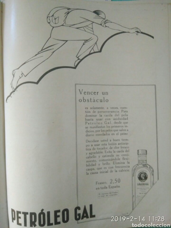 Otros Art&iacute;culos de Coleccionismo en Papel: RECORTE PUBLICIDAD PETROLEO GAL PARA CAIDA DE PELO. A&Ntilde;OS 20-1925