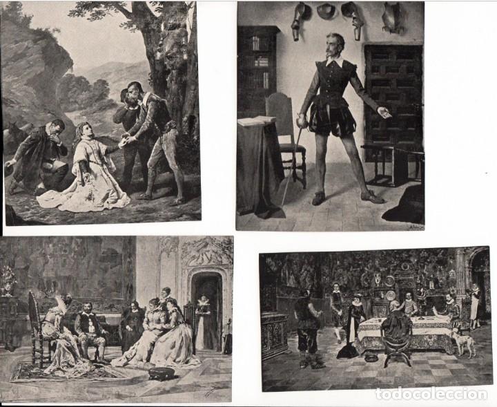 Otros Art&iacute;culos de Coleccionismo en Papel: OCHO ILUSTRACIONES DE ESCENAS DEL QUIJOTE - A&Ntilde;OS 1920
