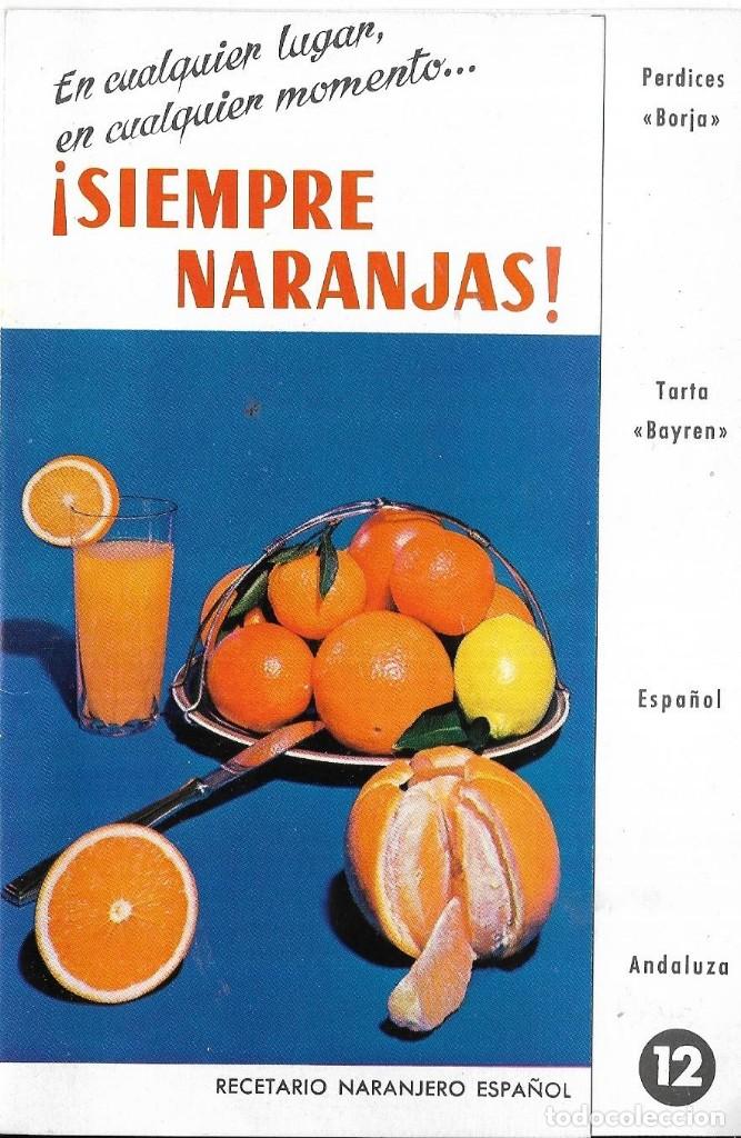 Otros Art&iacute;culos de Coleccionismo en Papel: *** PG293 - FOLLETO SIEMPRE NARANJAS - RECETARIO NARANJERO ESPA&Ntilde;OL N&ordm; 12
