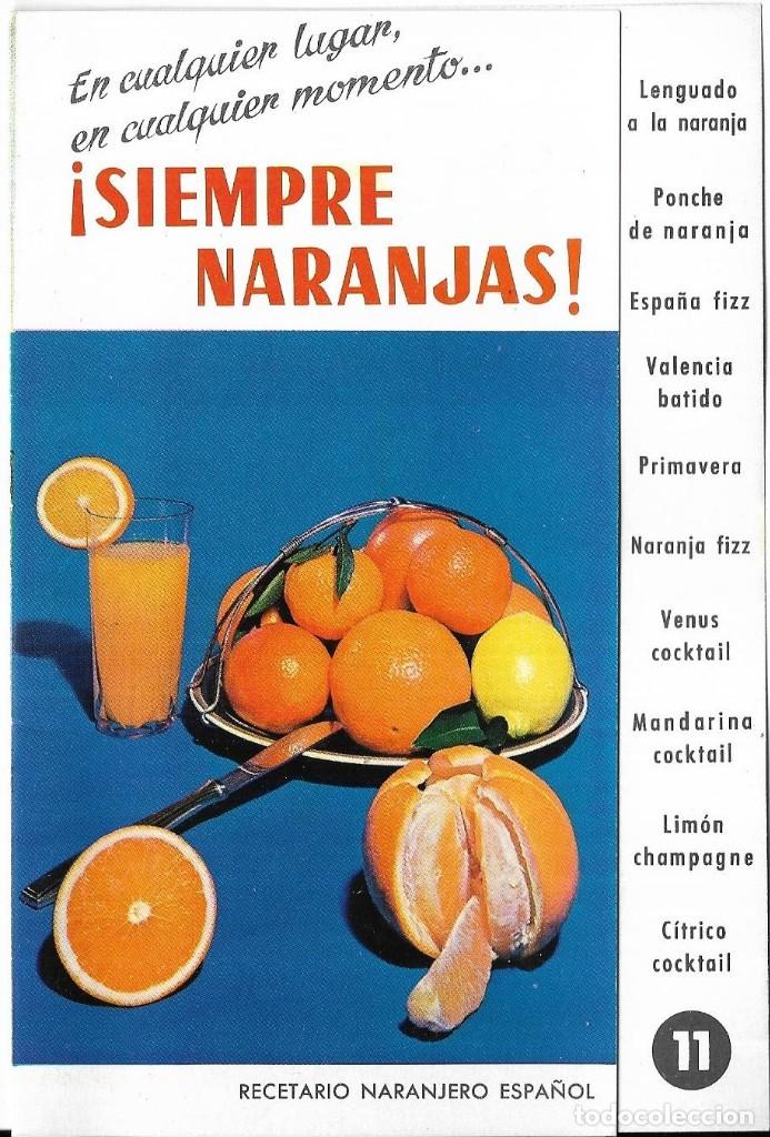 Otros Art&iacute;culos de Coleccionismo en Papel: :::: CR77 - FOLLETO SIEMPRE NARANJAS - RECETARIO NARANJERO ESPA&Ntilde;OL N&ordm; 11