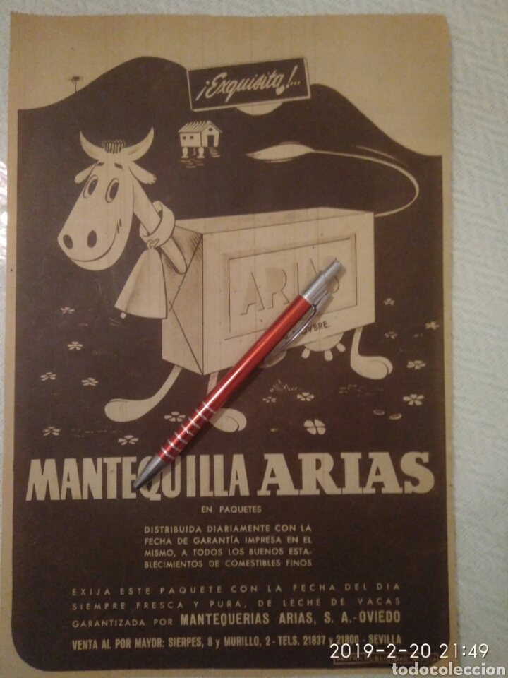 Otros Art&iacute;culos de Coleccionismo en Papel: RECORTE ANUNCIO PUBLICIDAD MANTEQUILLA ARIAS Y RISA ETERNA POR VICENTE VEGA VARIOS I (CHISTES)