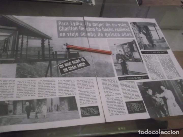 Otros Art&iacute;culos de Coleccionismo en Papel: RECORTE A&Ntilde;OS 50/60 -  CHARLTON HESTON Y SU MUJER SE CONSTRUYEN UNA CASA EN MONTA&Ntilde;A COLDWATER CANYON