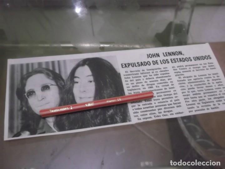 Otros Art&iacute;culos de Coleccionismo en Papel: RECORTE A&Ntilde;OS 80 - JOHN LENNON ( THE BEATLES ) EXPULSADO DE LOS ESTADOS UNIDOS