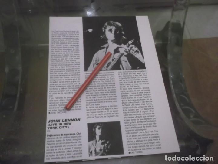 Otros Art&iacute;culos de Coleccionismo en Papel: RECORTE A&Ntilde;OS 80 - JOHN LENNON ( THE BEATLES )  LIVE IN NEW YORK CITY