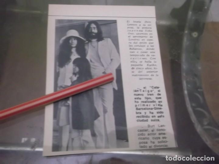 Otros Art&iacute;culos de Coleccionismo en Papel: RECORTE A&Ntilde;OS 70 - JOHN LENNON ( THE BEATLES ) Y YOKO ONO