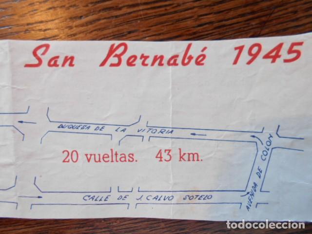 Otros Art&iacute;culos de Coleccionismo en Papel: LOGRO&Ntilde;O, -SAN BERNAB&Eacute; 1945- MAPA DEL RECORRIDO DEL 1&ordm; CAMPEONATO PROVINCIAL DE CICLISMO