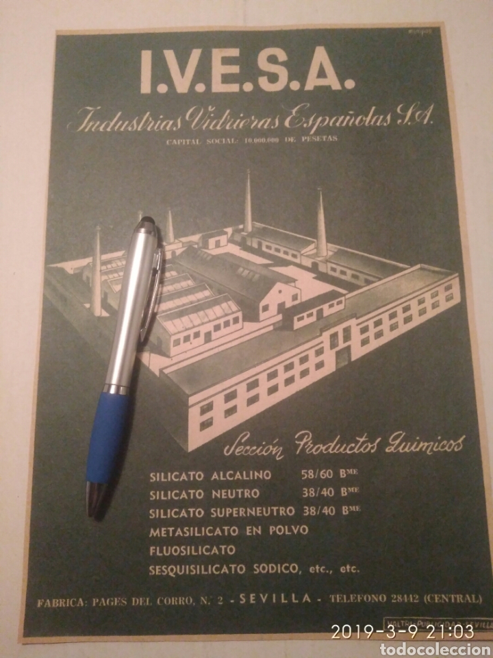 Outros artigos de papel: ANTIGUO RECORTE ANUNCIO PUBLICIDAD U.V.E.S.A INDUSTRIA VIDRIERAS ESPA&Ntilde;OLAS