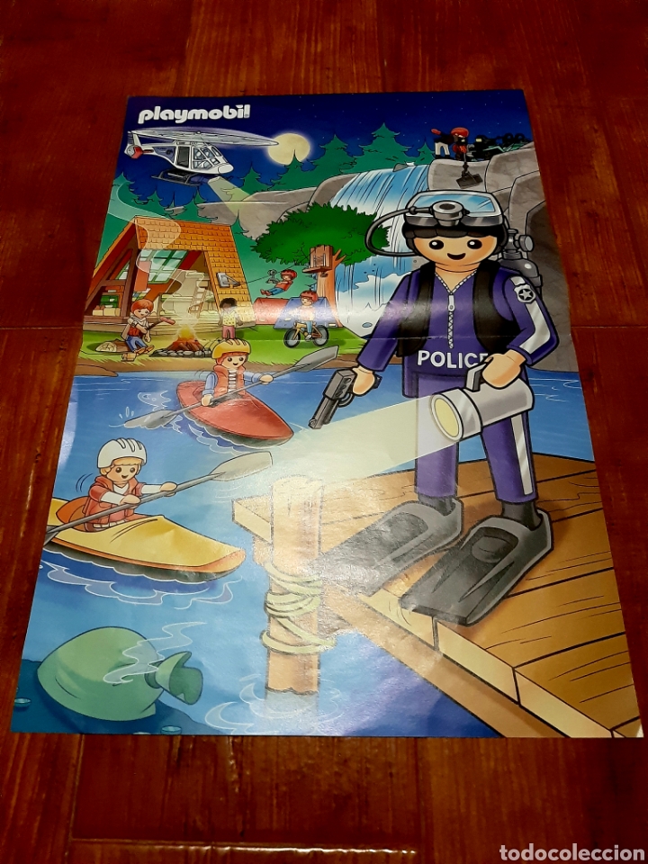Collectionnisme Papier divers: P&oacute;ster Playmobil Policia doble cara (28 x 42 cm)