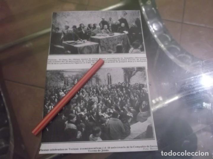Otros Art&iacute;culos de Coleccionismo en Papel: RECORTE A&Ntilde;O 1910 - TORTOSA ,OBISPO FELIX BILBAO EN FIESTA 30 ANIVERSARIO COMPA&Ntilde;IA SANTA TERESA JES&Uacute;S
