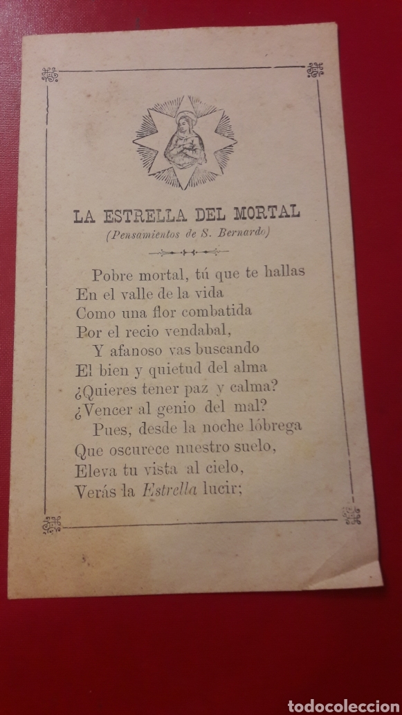 Collectionnisme Papier divers: La Estrella del Mortal M.Mu&ntilde;oz Pbro