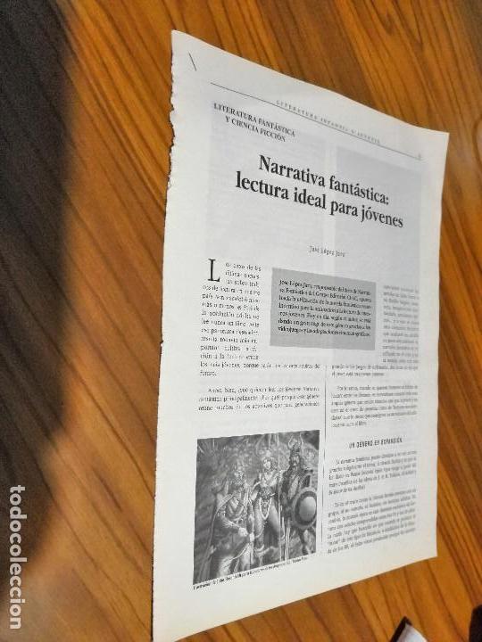 Sammelleidenschaft Andere Papierartikel: ARTICULO. NARRATIVA FANT&Aacute;STICA: LECTURA IDEAL PARA J&Oacute;VENES. JOSE LOPEZ. ART&Iacute;CULO CON 3 PAGINAS