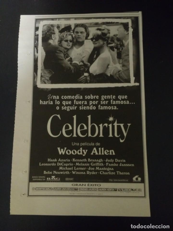 Collectionnisme Papier divers: RECORTE &laquo;CELEBRITY&raquo;