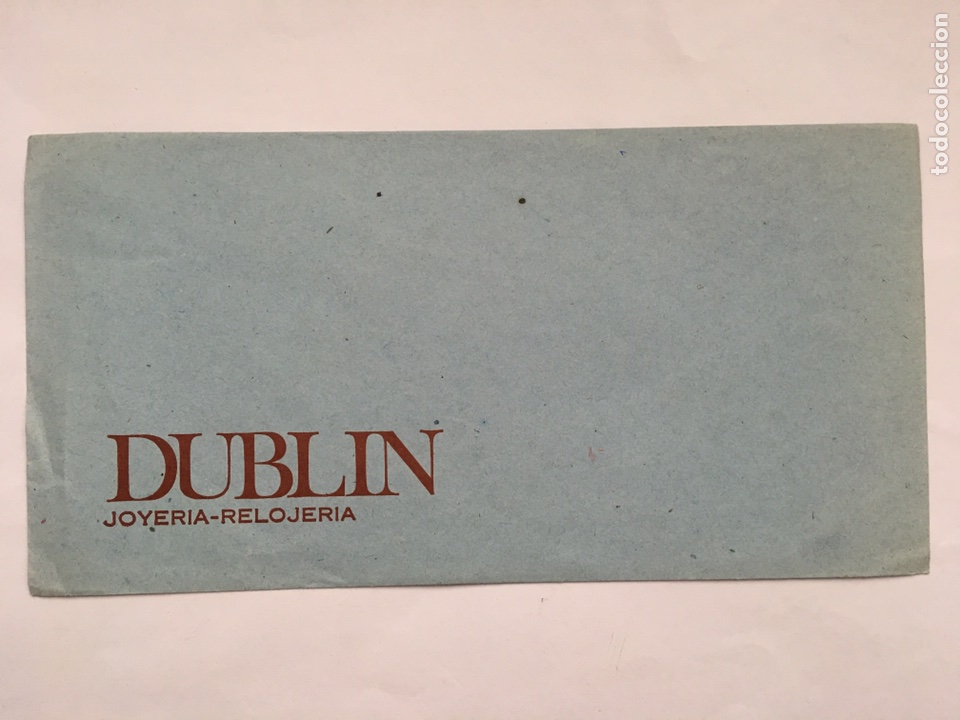 Otros Art&iacute;culos de Coleccionismo en Papel: Sobre antiguo Dublin joyeros y relojeros