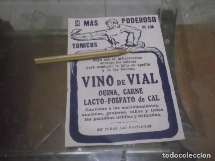 Otros Art&iacute;culos de Coleccionismo en Papel: RECORTE PUBLICIDAD A&Ntilde;O 1918 - VINO DE VIAL - T&Oacute;NICO DE QUINA, CARNE , LACTO -FOSFATO DE CAL