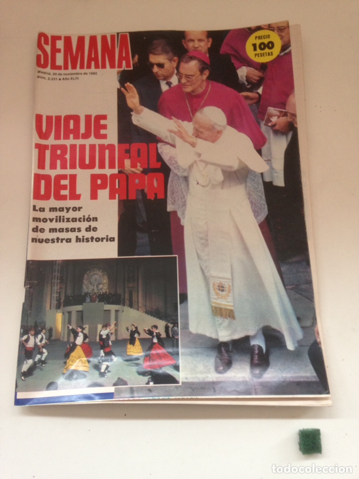 Otros Art&iacute;culos de Coleccionismo en Papel: REVISTA SEMANA- N&ordm; 2231. 20 NVBRE 1982. VIAJE TRIUNFAL DEL PAPA.