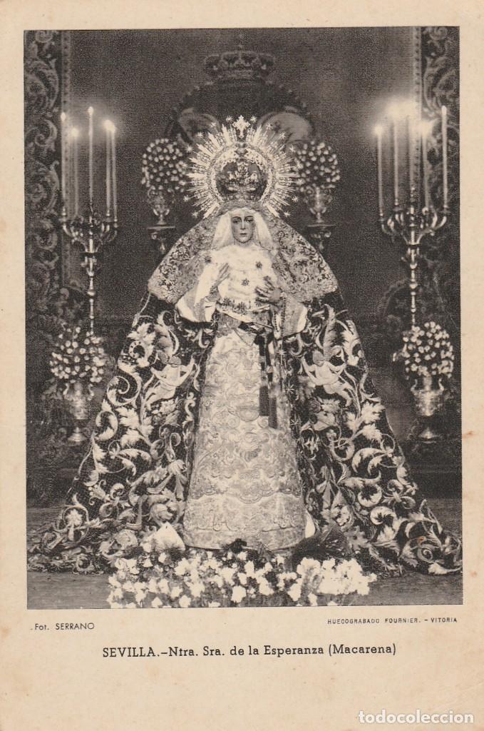 Otros Art&iacute;culos de Coleccionismo en Papel: ESTAMPA POSTAL SEVILLA NTRA SRA ESPERANZA MACARENA - REVERSO ESCRITO Y FECHADA EN 1952 -VER FOTO