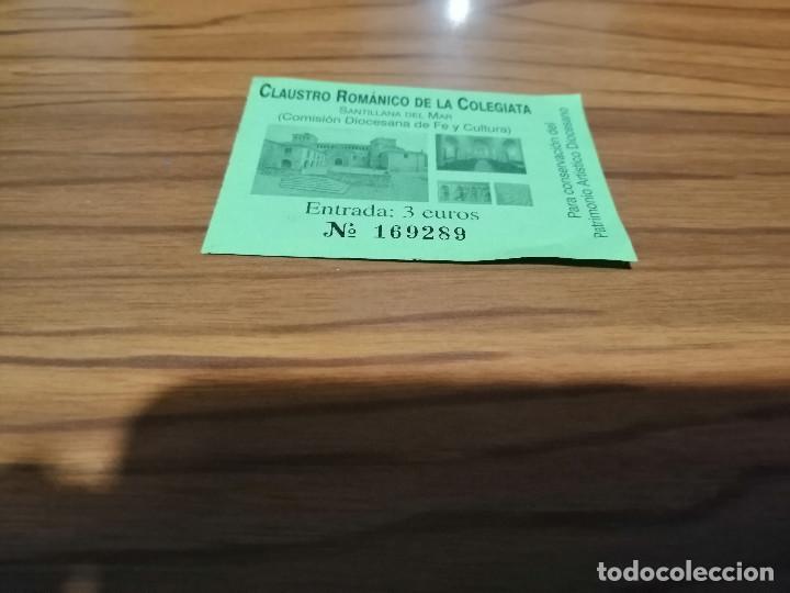Sammelleidenschaft Andere Papierartikel: ENTRADA. CLAUSTRO ROM&Aacute;NICO DE LA COLEGIATA. SANTILLANA DEL MAR. UTILIZADA. BUEN ESTADO