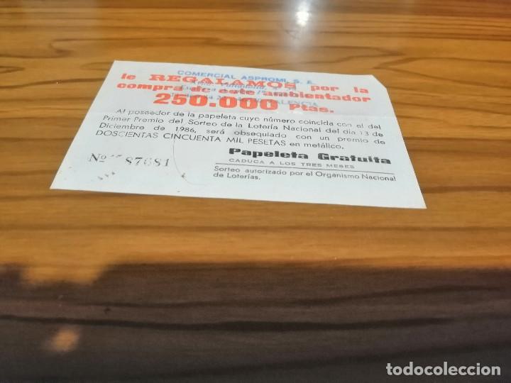 Sammelleidenschaft Andere Papierartikel: PAPELETA DE UN SORTEO DEL 13 DICIEMBRE DE 1986. USADA. BUEN ESTADO
