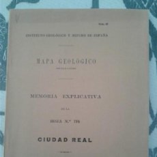 Otros Artículos de Coleccionismo en Papel: MAPA GEOLÓGICO. MEMORIA EXPLICATIVA DE LA HOJA Nº 784. CIUDAD REAL - MADRID 1931