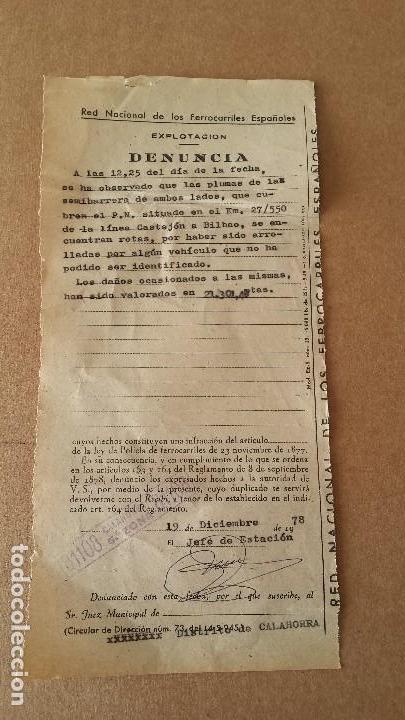 Otros art&iacute;culos de coleccionismo en papel: Documento antiguo renfe - Foto 1