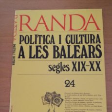 Otros Artículos de Coleccionismo en Papel: RANDA. POLÍTICA I CULTURA A LES BALEARS. SEGLES XIX - XX (24) ETAPES REPRESSIÓ FEIXISTA A MALLORCA. Lote 163567842