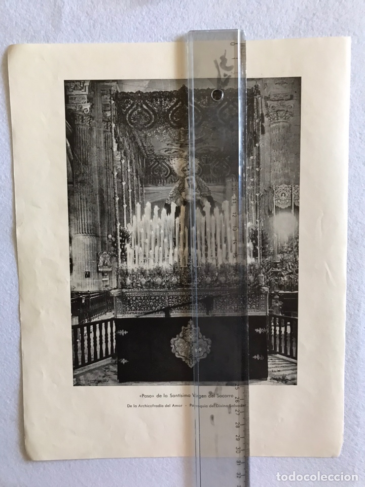 Otros Art&iacute;culos de Coleccionismo en Papel: SEMANA SANTA SEVILLA. CRISTO DEL AMOR Y VIRGEN DEL SOCORRO. HOJA REVISTA A&Ntilde;OS 50.
