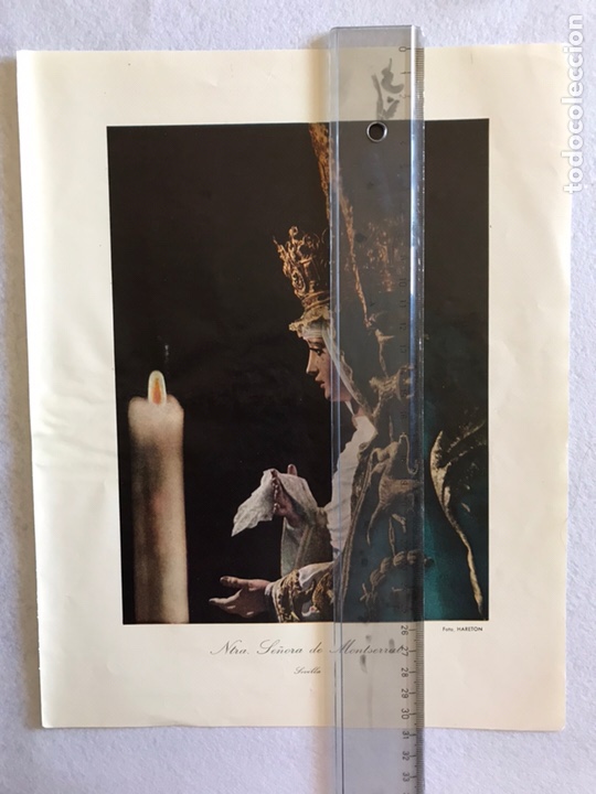 Otros Art&iacute;culos de Coleccionismo en Papel: SEMANA SANTA SEVILLA. VIRGEN DE MONTSERRAT. HOJA REVISTA A&Ntilde;OS 50